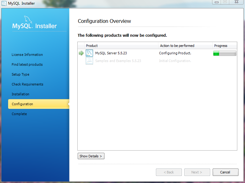 MySQL Installer - Configuration Overview
